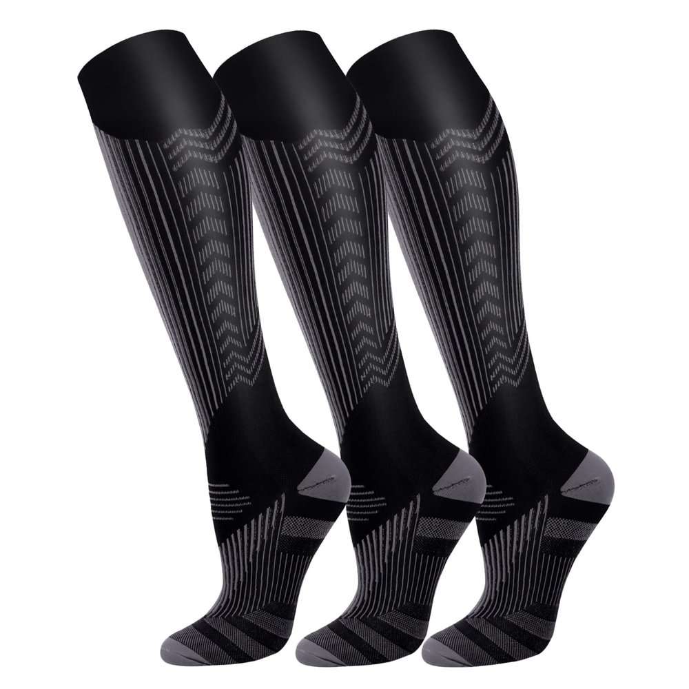 3 Pack Compression Socks For Women Men Knee High Socks 15-20mmHg compression socks for women medical classic knee-high pregnancy 10-13 ideas holiday accessories