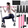 Bbtops Pilates Bar Kit with Resistance Bands(4 x Bands),3-Section Pilates Bar with Stackable Bands Workout Equipment for Legs,Hip,Waist and Arm (Pink30lbs,40lbs) view 1