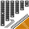 FENTUK Single Keymod Picatinny Rails Set 3 5 7 9 11 13 Slot with 13 T-Nuts & 13 Screws, 3 Allen Wrench - Black view 2