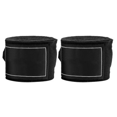 Boxing Equipment Boxing Bandages, Elastic 2 Pcs 2.5m Breathable Boxing Cotton Wraps, Daily Training Martial Art Competitions for Boxing Taekwondo(Black)