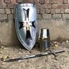 Nautical-Mart Great Knights Templar Crusader Helmet With Armor Shield & Sword view 1