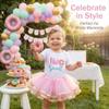 Luke and Lulu 2nd Birthday Outfit Girl - Two Sweet Tutu Dress with Headband - Photo-Ready 3-Piece Set view 2