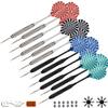 Professional Steel Tip Darts 12 PC Set | 12 PC Brass Barrels | 12 PC Aluminum Shafts 48mm | 16 PC Flights Standard Shape | 1 Multi-Purpose Dart Tool | 1 Carry Bottle (21g Deluxe 50/50) STC10430 view 1