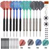 Professional Steel Tip Darts 12 PC Set | 12 PC Brass Barrels | 12 PC Aluminum Shafts 48mm | 16 PC Flights Standard Shape | 1 Multi-Purpose Dart Tool | 1 Carry Bottle (21g Deluxe 50/50) STC10430 view 3