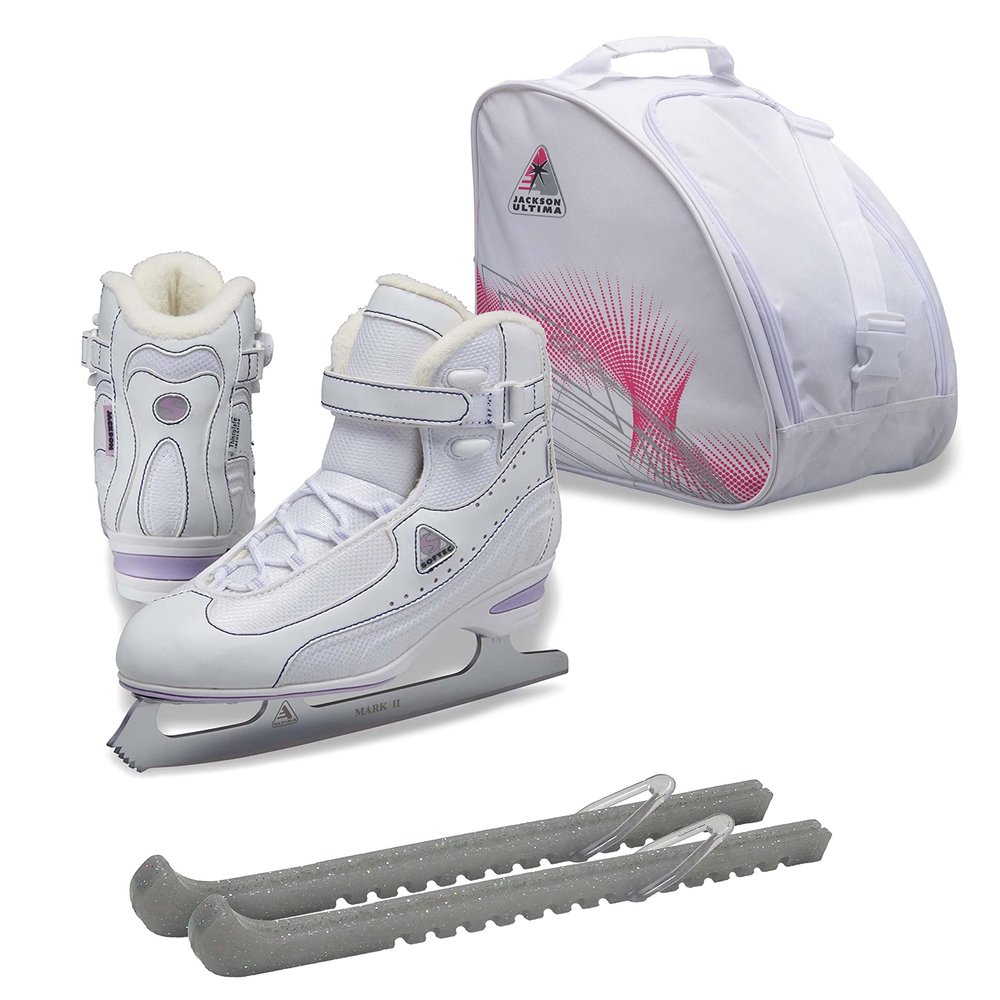 Jackson Ultima Cameo Vantage CS7000 Women's Figure Ice Skates Adult Size 10 Bundle with Free Bag and Guardog Skate Guards