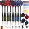 Steel Tip Darts Set - Professional 12PC Darts Steel Tip for Dartboard - Includes Steel Brass Barrels + Plastic & Aluminum Shafts + O-Ring's + Flights & Protectors + Sharpener + Wrench (21g-STC10431) view 1