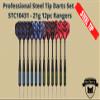 Steel Tip Darts Set - Professional 12PC Darts Steel Tip for Dartboard - Includes Steel Brass Barrels + Plastic & Aluminum Shafts + O-Ring's + Flights & Protectors + Sharpener + Wrench (21g-STC10431) view 2