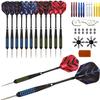 Steel Tip Darts Set - Professional 12PC Darts Steel Tip for Dartboard - Includes Steel Brass Barrels + Plastic & Aluminum Shafts + O-Ring's + Flights & Protectors + Sharpener + Wrench (21g-STC10431) view 3