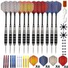Steel Tip Darts Set - Professional 12PC Darts Steel Tip for Dartboard - Includes Steel Brass Barrels + Plastic & Aluminum Shafts + O-Ring's + Flights & Protectors + Sharpener + Wrench (22g-STC10432) view 3