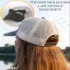 Jeep Garment Washed Text Logo Trucker Hat  | Unstructured Low Profile Cap with Mesh Back & Snap Closure (US, Alpha, One Size, Black) view 4