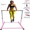 Athletic Bar Expandable Gymnastic Kip Bar Gymnastics Horizontal Bar for Kids - Adjustable Height 3' to 5' - Junior Training Bar, Heavy Duty Gymnastics Tumble Bar (Pink) view 4