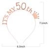 50th Birthday Sash and Tiara, Rose Gold, for Women view 2