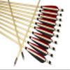 TTFLY FLETCHING 32 Inch Wooden Arrows Practice Hunting Targeting Wood Arrow Parabolic Turkey Feathers Archery for Recurve Longbow view 1