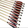 TTFLY FLETCHING 32 Inch Wooden Arrows Practice Hunting Targeting Wood Arrow Parabolic Turkey Feathers Archery for Recurve Longbow view 2