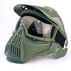 Tactical Paintball Mask Airsoft Masks, for Airsoft BB Hunting, CS Game Paintball Full Face Tactical Protection Gear, Impact Resistant with Goggles, Other Outdoor Activities (Green/Gray Lens) view 1