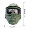 Tactical Paintball Mask Airsoft Masks, for Airsoft BB Hunting, CS Game Paintball Full Face Tactical Protection Gear, Impact Resistant with Goggles, Other Outdoor Activities (Green/Gray Lens) view 2