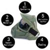 Tactical Paintball Mask Airsoft Masks, for Airsoft BB Hunting, CS Game Paintball Full Face Tactical Protection Gear, Impact Resistant with Goggles, Other Outdoor Activities (Green/Gray Lens) view 3