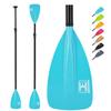 OCEANBROAD SUP Paddle - Adjustable Stand-Up Paddle for Paddleboard Kayak, Adjustable Aluminum Alloy Shaft 68" - 84", 4-Piece, Blue view 1