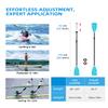 OCEANBROAD SUP Paddle - Adjustable Stand-Up Paddle for Paddleboard Kayak, Adjustable Aluminum Alloy Shaft 68" - 84", 4-Piece, Blue view 2