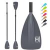 OCEANBROAD SUP Paddle - Adjustable Stand-Up Paddle for Paddleboard Kayak, Adjustable Aluminum Alloy Shaft 68" - 84", 4-Piece, Gray view 1