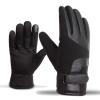 FUFU Gloves Winter Gloves, Windproof and Warm Gloves, with Touch Screen Fingers, for Cycling, Running and Driving (Color : Black) view 1