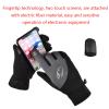 FUFU Gloves Cycling Gloves,Winter Waterproof Touchscreen Gloves Windproof Thermal Gloves Gloves with Non-Slip Full Finger for Cycling (Color : Gray, Size : M) view 3