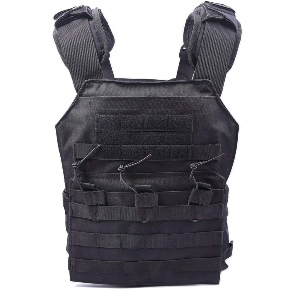 KIDYBELL Tactical Molle Vest Breathable Combat Training Vest 1000D Oxford Cloth Outdoor Hunting Air Soft Vests Sports Equipment Weight-Bearing Shoulder Strap Vests