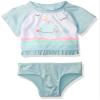 Wippette Girls' Two-Piece Printed Rashguard Sets, Soft Blue, 18M view 1