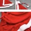 Q-XIAOKEAI Women Girls Christmas Cape Thicken Velvet Warm Red Short Santa Cloak Shawl view 3