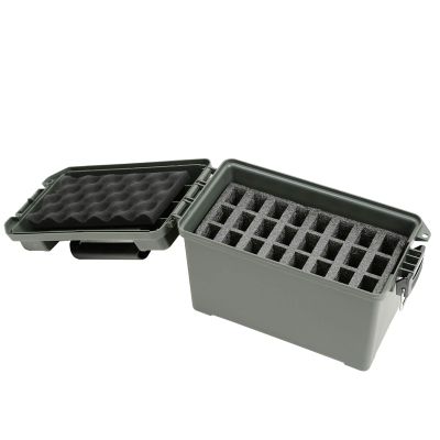 Aolamegs Ammo Storage Plastic Box with 24 Magazine Holder .50 Cal Ammo Can Foam (Pre-Cut)