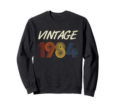 41st 1984 Birthday Retro Vintage Women Men 41 Years Old Sweatshirt