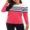 KINGFEN UPF 50+ Workout Tshirts Gym SPF Shirts for Women Long Sleeve Rashguard Blouses Uv Protection Moisture Wicking Sunscreen Fabric Outdoor Sun Protection Quick Dry Top Rose Red Medium view 2