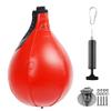 YCYU Punching Bag Boxing Speedbag Swivel Set with Black Leather Ball & Pump - Professional Speed Ball Boxing Punching Bag Muay Thai Exercise Equipment Kit (Red) view 1