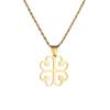 African Adinkra Pendant Necklace Symbol NYAME DUA God's Protection and Presence Jewelry (Gold) view 1