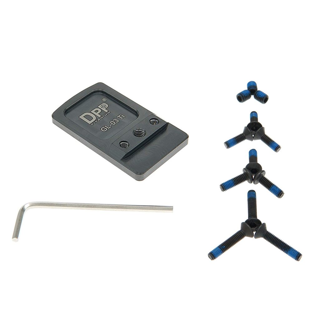 DPP Titanium Rear Sight Dovetail Mount/Mounting Plate/Adapter Compatible with Glock Holosun 507K,Shield RMS