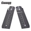 Guuun Ruger Mark IV 22/45 Lite Grips G10 Fits Ruger 22 45 Lite Generation 4 Rimfire NOT for Gen 3, OPS Eagle Wings Diamond Texture - Grey/Black view 2