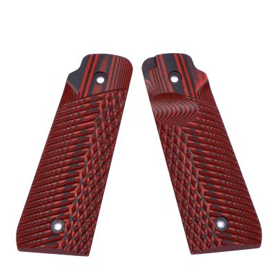 Guuun Ruger Mark IV 22/45 Lite Grips G10 Fits Ruger 22 45 Lite Generation 4 Rimfire NOT for Gen 3, OPS Eagle Wings Diamond Texture - RED