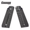 Guuun Ruger Mark IV 22/45 Lite Grips G10 Fits Ruger 22 45 Lite Generation 4 Rimfire NOT for Gen 3, OPS Eagle Wings Diamond Texture - Green/Black view 2