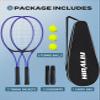 HIRALIY Blue Tennis Rackets Set of 2 for Teenagers & Beginners - 27 Inch Student Recreational Tennis Racquet - Durable Reinforced Practice Gear for High School & Backyard view 2