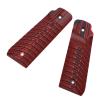 Guuun Ruger Mark IV 22/45 Lite Grips G10 Fits Ruger 22 45 Lite Generation 4 Rimfire NOT for Gen 3, OPS Ridgebacks Texture - RED view 3