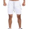 Andongnywell Men's Running Quick Dry Lightweight Gym Shorts with Pockets Workout Athletic Shorts Pants (White,Large)