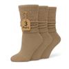 AWS/American Made Lightweight Slouch Socks 3 PAIRS Shoe Size 5-10 (Beige) view 1