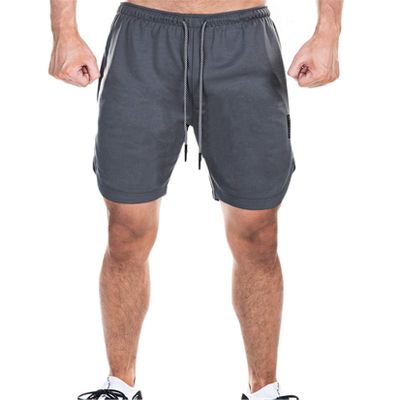 Andongnywell Men's Casual Sports Shorts Quick Dry with Pockets for Workout Running Training Short Pants (Dark Grey,XX-Large)