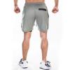 Andongnywell Men's Casual Sports Shorts Quick Dry with Pockets for Workout Running Training Short Pants (Gray,Large) view 3