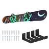 Mind and Action Solid Aluminum Snowboard Rack,Ski Wall Mount Display,Home and Garage Snowboard Storage (2 Pairs) view 1