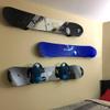 Mind and Action Solid Aluminum Snowboard Rack,Ski Wall Mount Display,Home and Garage Snowboard Storage (2 Pairs) view 2