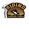 eden tee Riding Bulls Punchin' Fools Funny Competitive Bull Rider - 4x3 Vinyl Stickers, Laptop Decal, Water Bottle Sticker (Set of 3) view 1