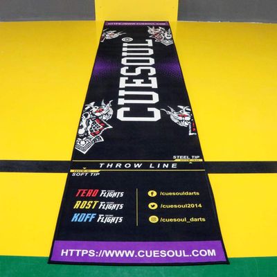 CUESOUL Heavy Duty Darts Mat Includes Both Official Soft & Steel Tip Throwline Monster