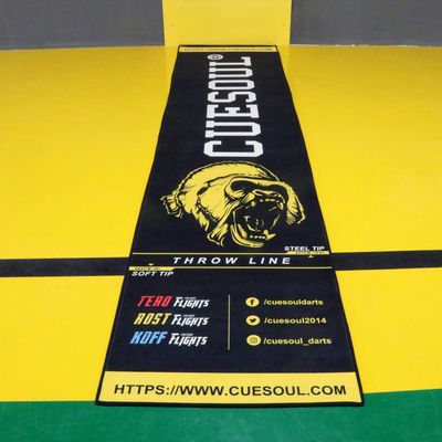 CUESOUL Heavy Duty Darts Mat Includes Both Official Soft & Steel Tip Throwline Ape