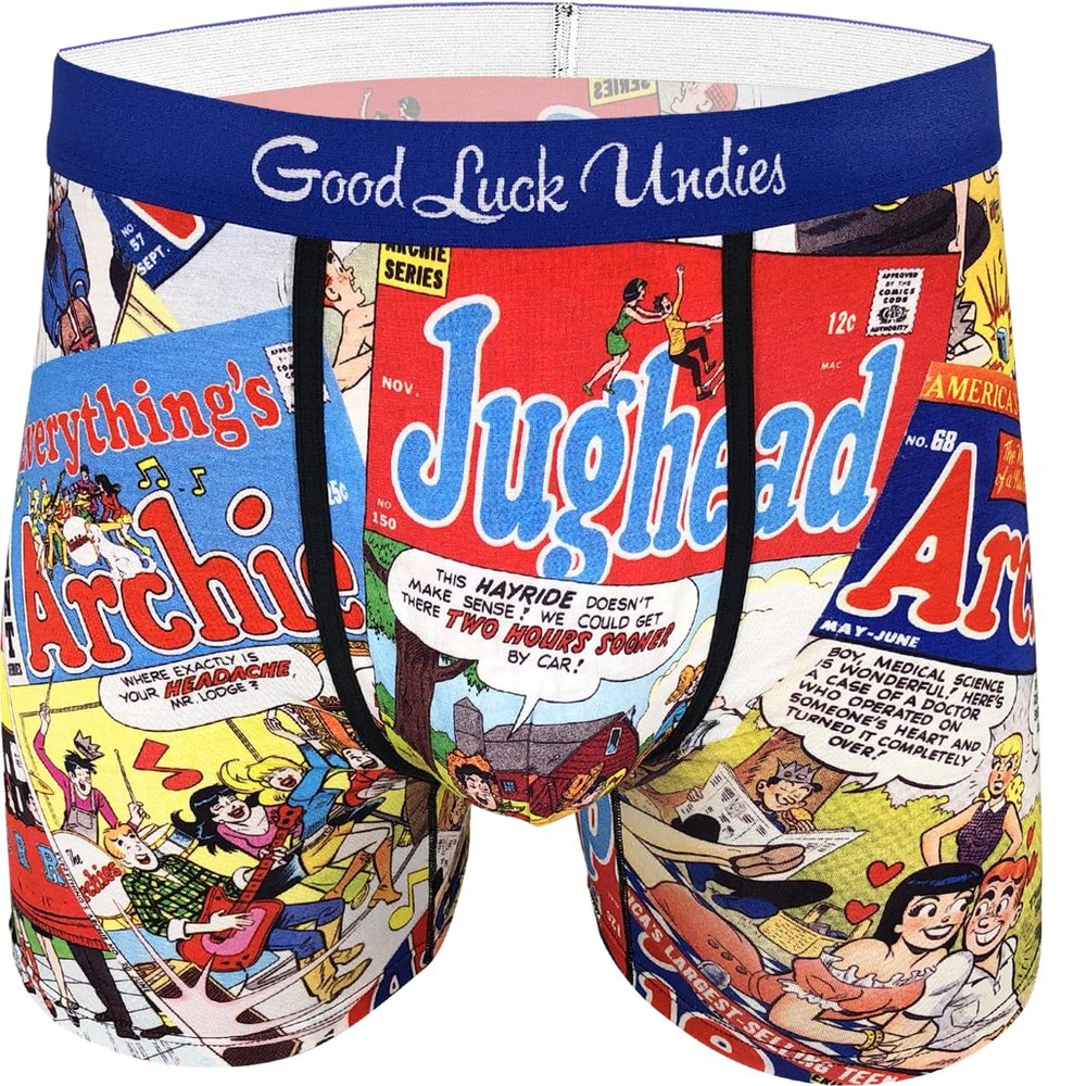 Good Luck Undies Men's Archie Comics Boxer Brief Underwear, Medium